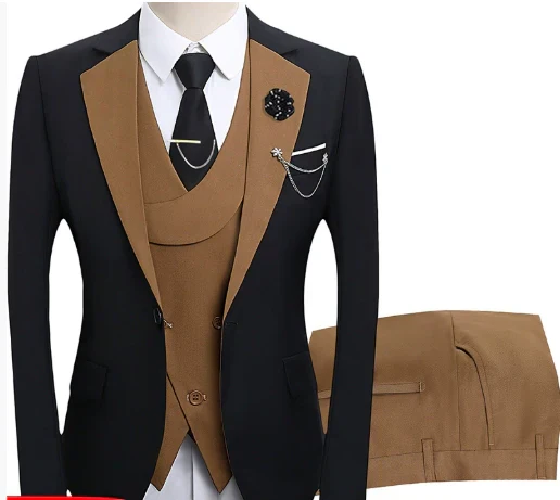 Herren Anzugensemble | dreiteiliges Set aus Jacke Weste und Hose