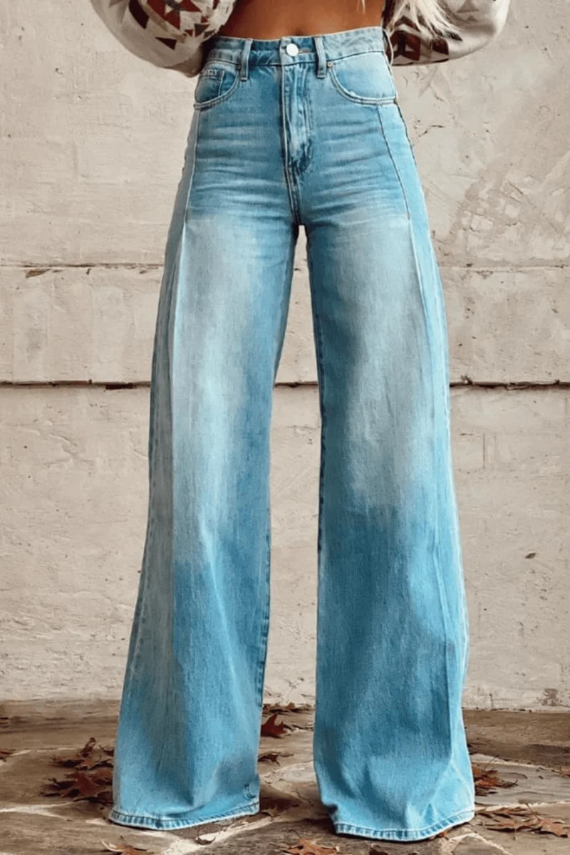 Damen Jeans | Weit geschnittener Beinverlauf aus Denim