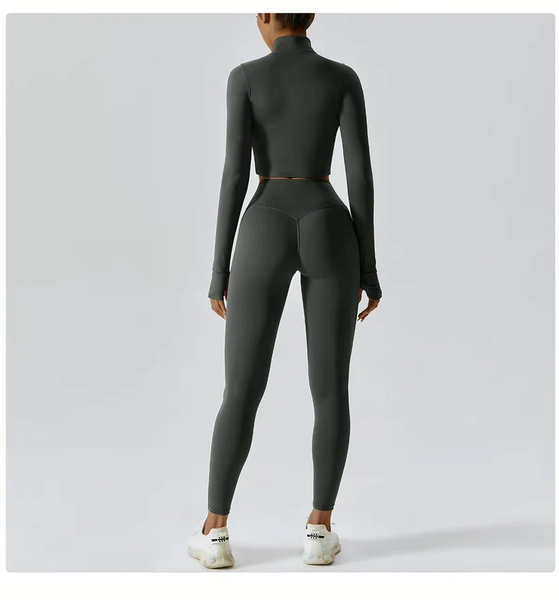Damen Sportset | Dreiteilige Ausführung mit Weste, Oberteil und Hose