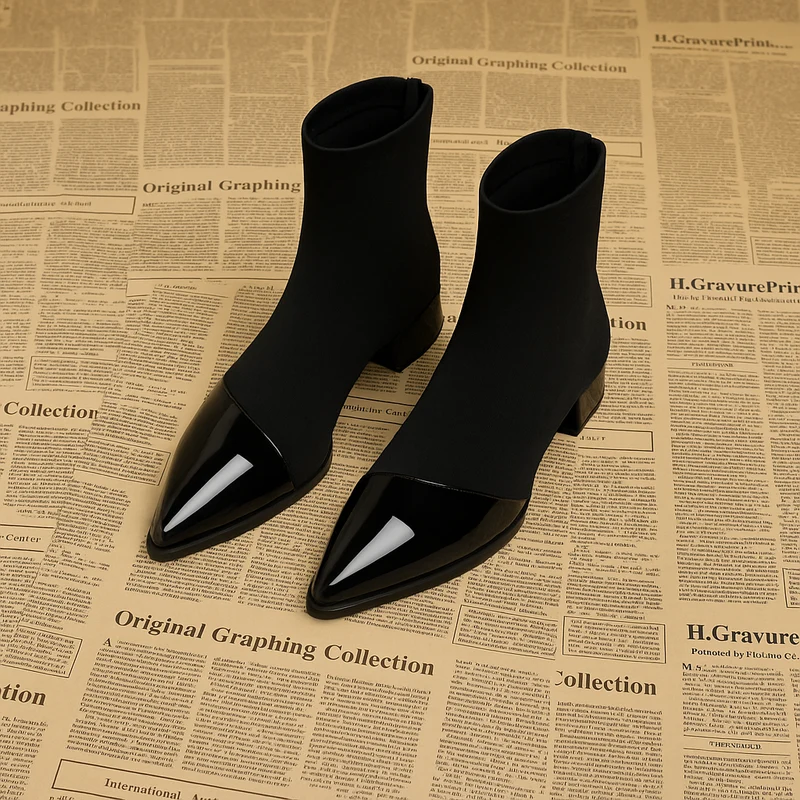Damen Stiefeletten | Ankle Boots mit Blockabsatz