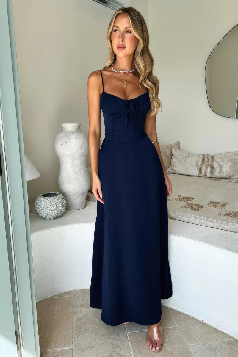 Damen Kleid | Ärmellose Ausführung in Maxi-Länge