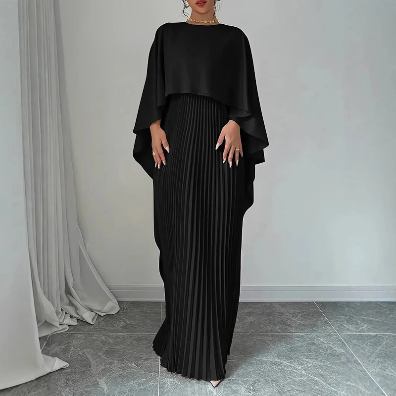 Damen Kleid | Lange Ausführung mit Plisseefalten
