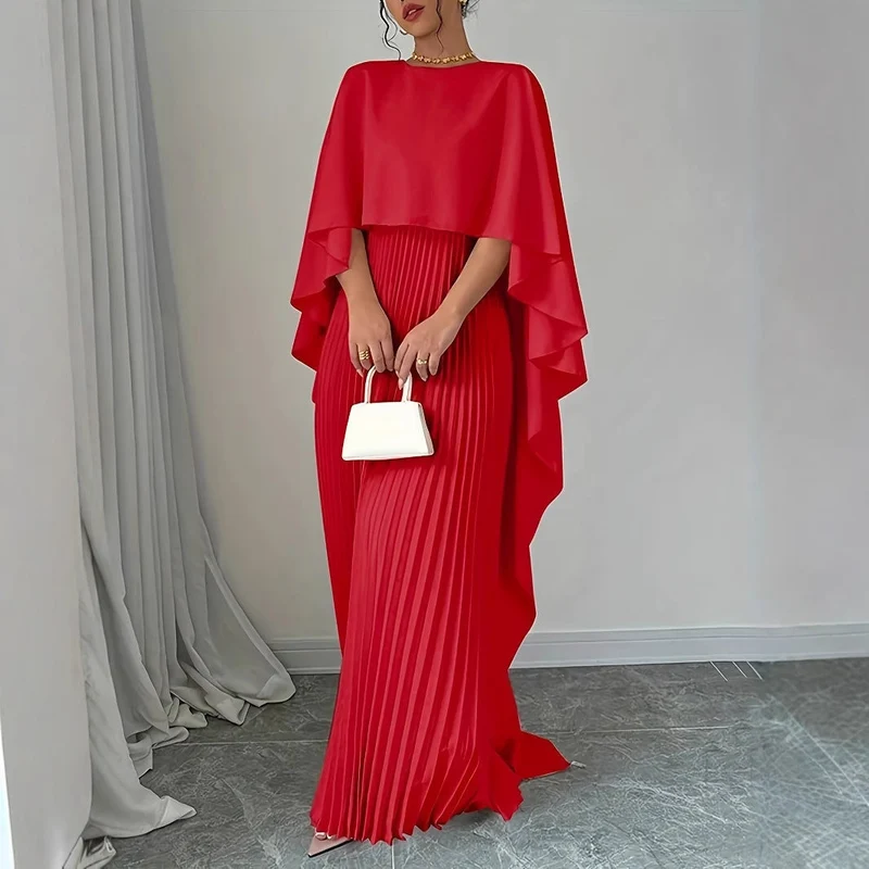 Damen Kleid | Lange Ausführung mit Plisseefalten