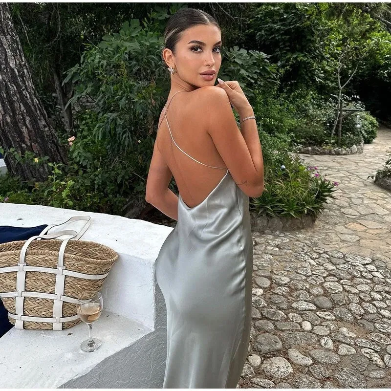 Damen Kleid | Ärmellos mit offenem Rückenteil