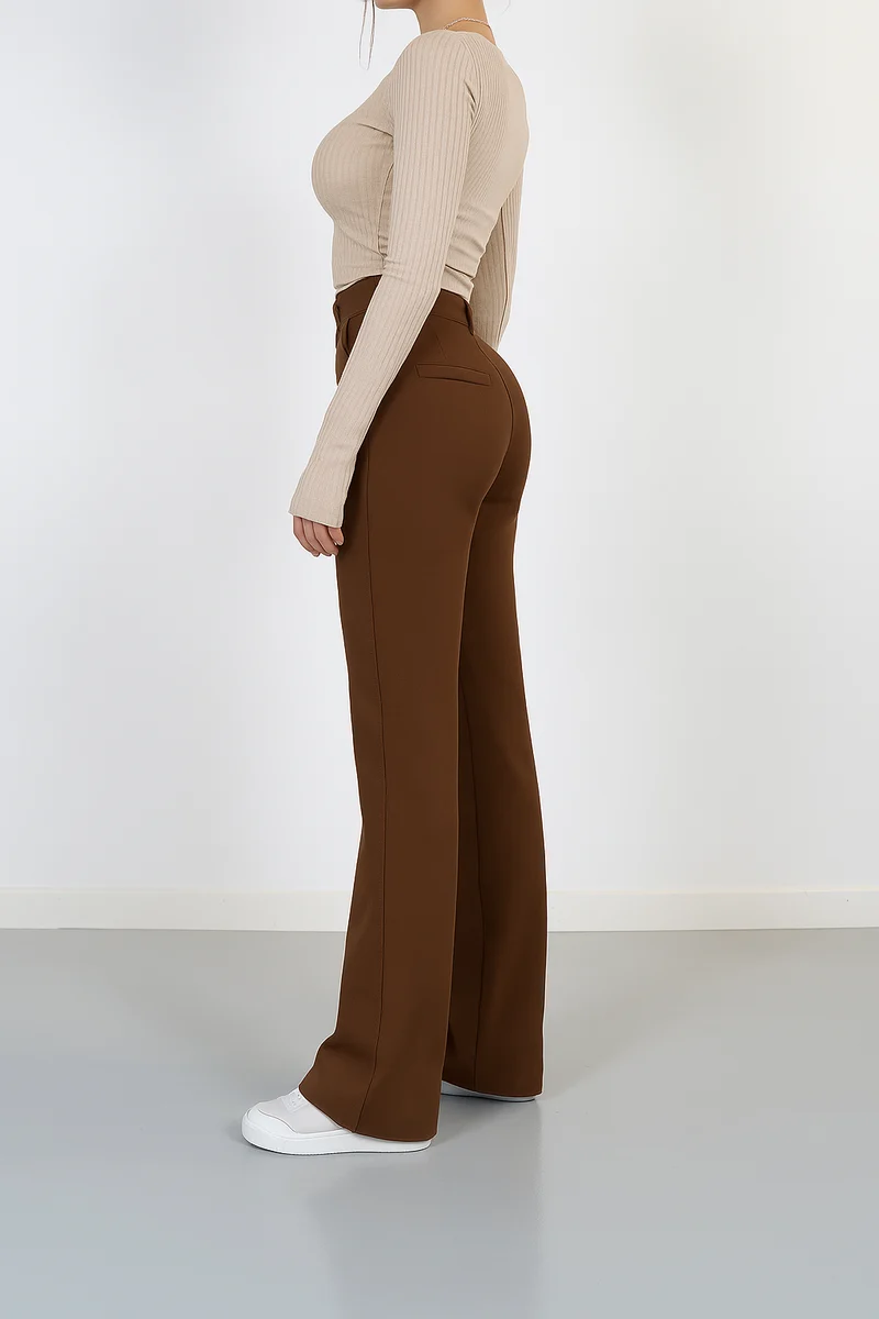 Damenhose | Hohe Taille mit geraden Beinen
