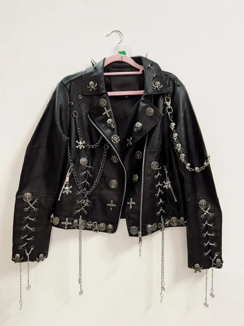 Unisexjacke | Biker-Ausführung mit Metall­elementen