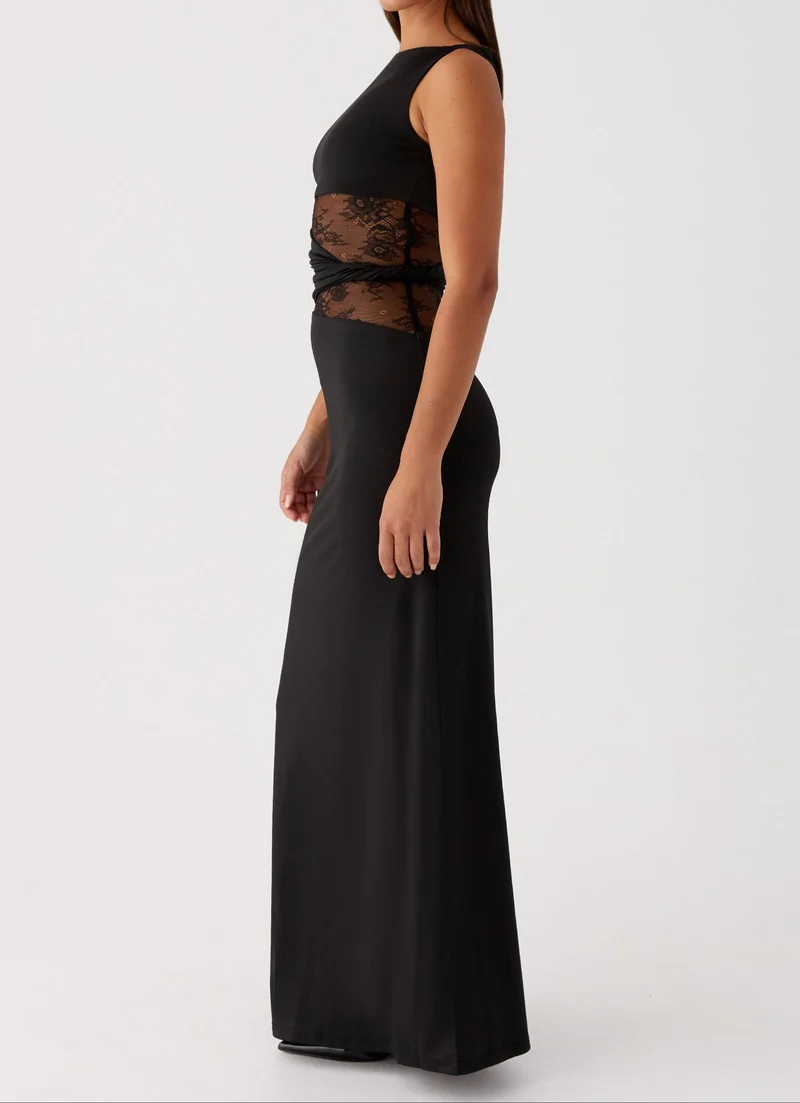Delfina | Damen Schwarzes Maxikleid – Elegantes Schwarzes Kleid Hochzeit & Abend 2026