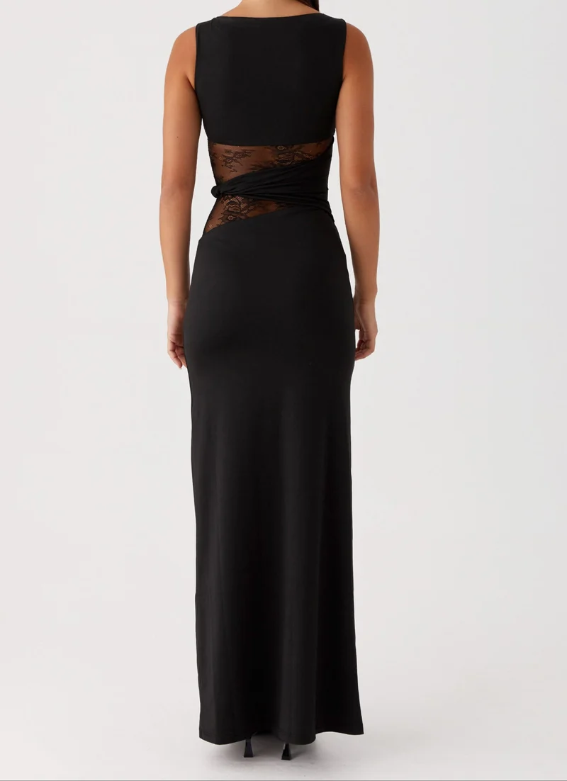 Delfina | Damen Schwarzes Maxikleid – Elegantes Schwarzes Kleid Hochzeit & Abend 2026