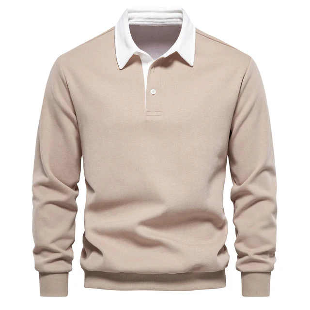 Herren Langarm Polo | gerader Aufbau mit klassischem Kragen