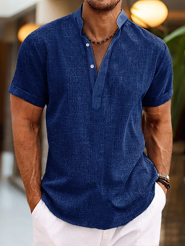 Herren Poloshirt | V-Ausschnitt mit gerader Grundform