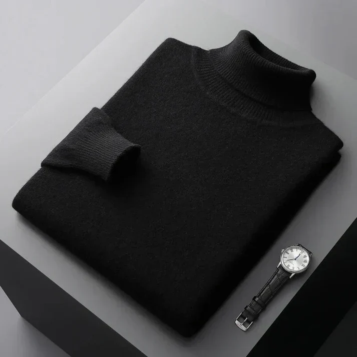 Herren Rollkragenpullover | klar geschnittene Passform