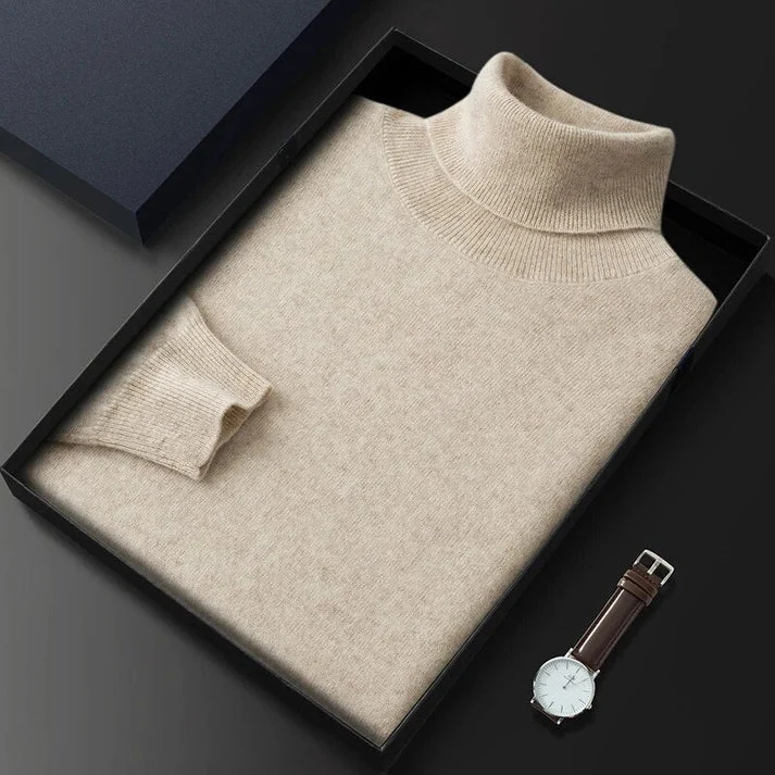 Herren Rollkragenpullover | klar geschnittene Passform