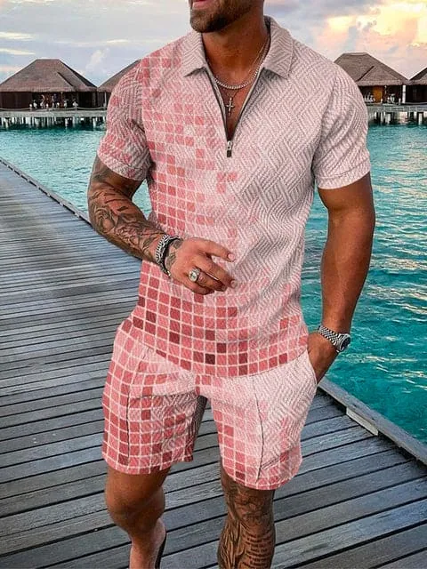 Herren Freizeit-Set | zweiteiliges Outfit mit Aufdruck