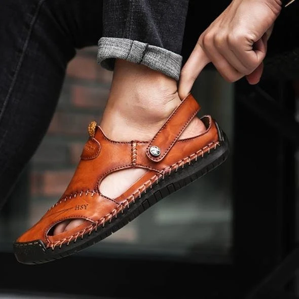 Herren Sandalen | offene Riemenform mit Fersenstütze