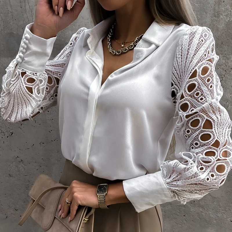 Damen Bluse | V-Ausschnitt und lockere Passform