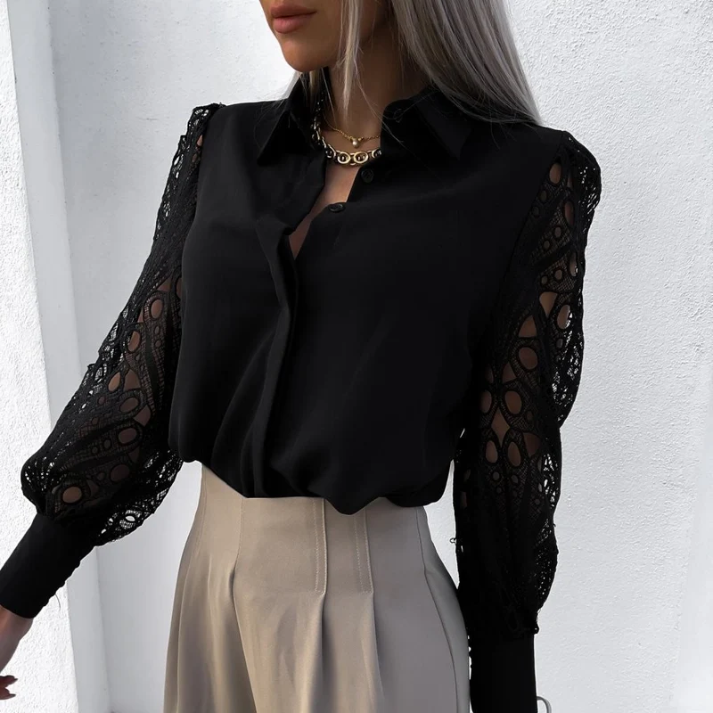 Damen Bluse | V-Ausschnitt und lockere Passform
