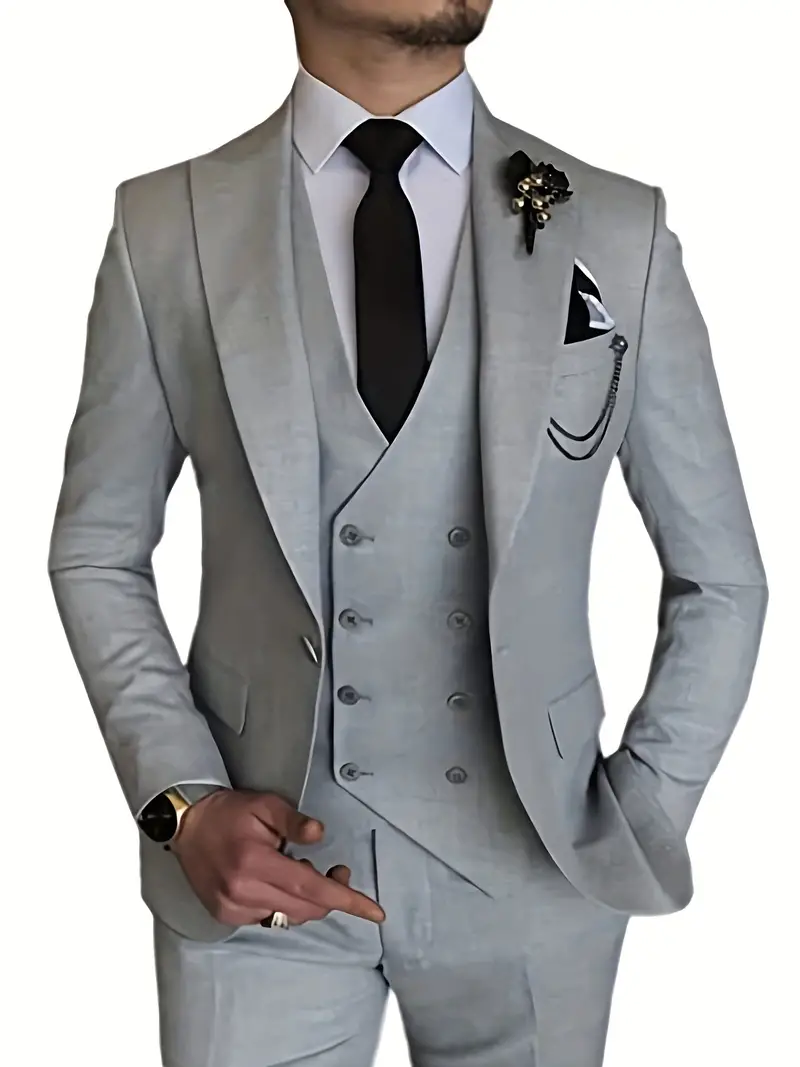 Herren Business-Set | Blazer, Weste und Hose in klarer Form