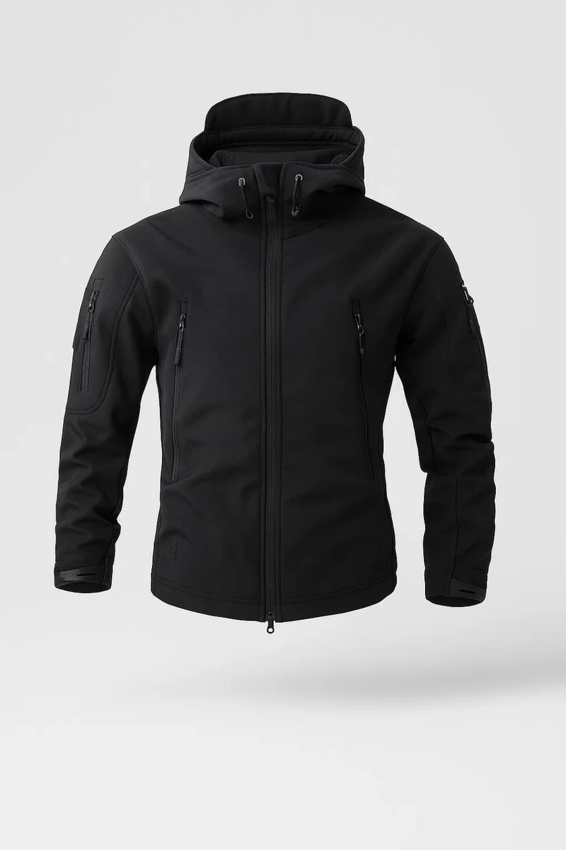 Herren Jacke | mit Kapuze und durchgehendem Frontverschluss