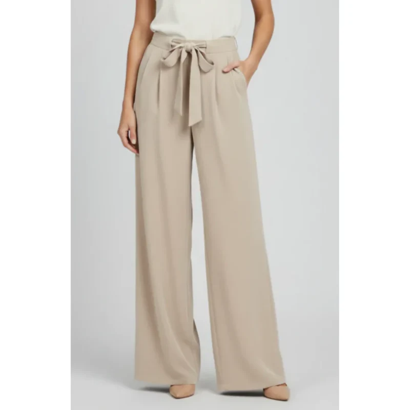Nastja | Damen Palazzo Hose Kordelzug Alltag – Palazzo Hose Fließend 2026
