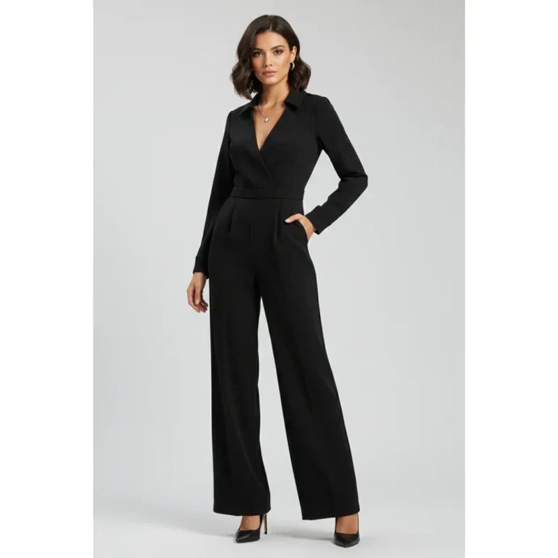 Uta | Damen Jumpsuit mit Kragen Abend Schlicht – Schlichter Abend Jumpsuit 2026