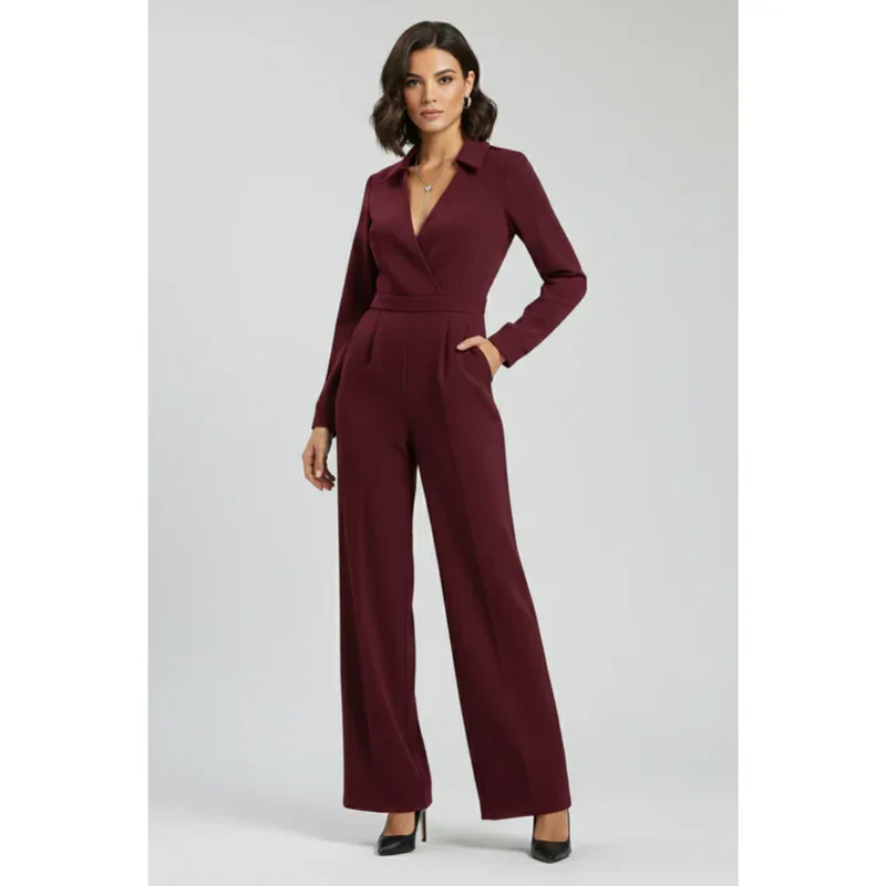 Uta | Damen Jumpsuit mit Kragen Abend Schlicht – Schlichter Abend Jumpsuit 2026