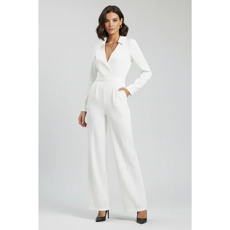 Uta | Damen Jumpsuit mit Kragen Abend Schlicht – Schlichter Abend Jumpsuit 2026