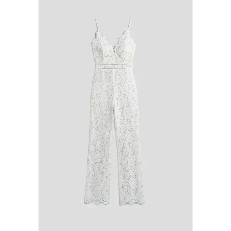 Gabri | Damen Jumpsuit V-Ausschnitt Spitze Abend – Jumpsuit Spitze Elegant 2026