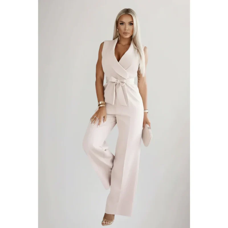 Janin | Damen Jumpsuit Abend V-Ausschnitt – V-Neck Jumpsuit Elegant Abend 2026