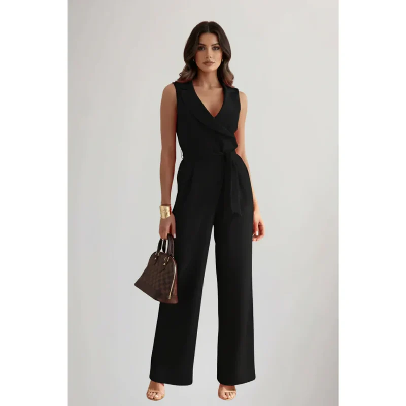 Janin | Damen Jumpsuit Abend V-Ausschnitt – V-Neck Jumpsuit Elegant Abend 2026