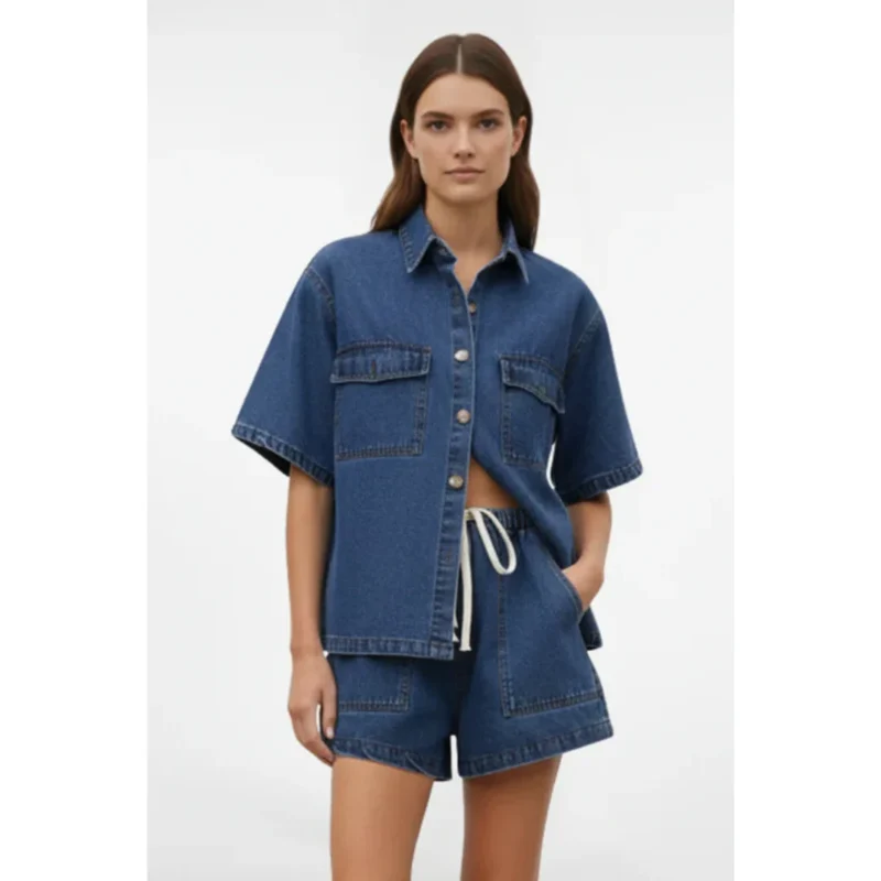 Jule | Damen Zweiteiler Shorts Kurzarm Sommer – Sommer Set Shorts Kurzarm 2026