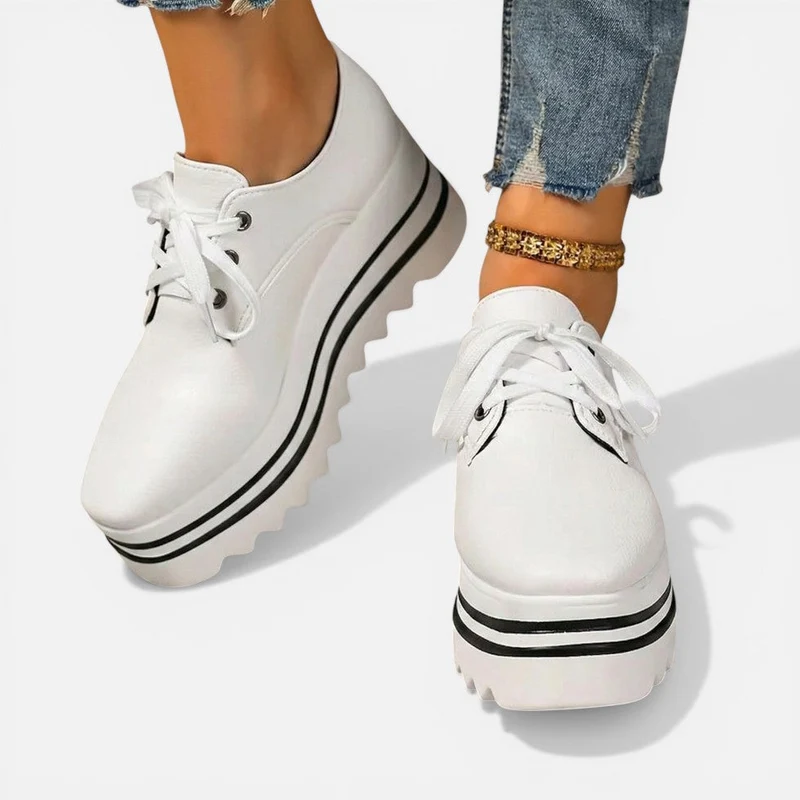 Sandra | Damen Plateau Sneaker – Sneakers mit Plateau Sohle Schnürung Sommer 2026