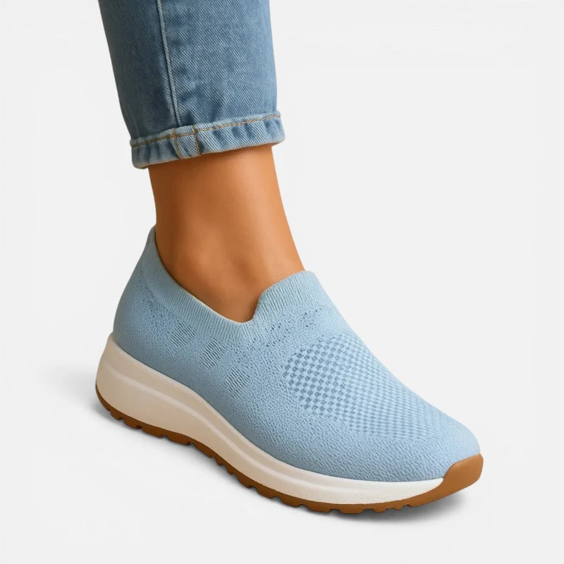Silke | Damen Slip-On Sneaker Strick – Atmungsaktive Slip On Schuhe Sommer 2026