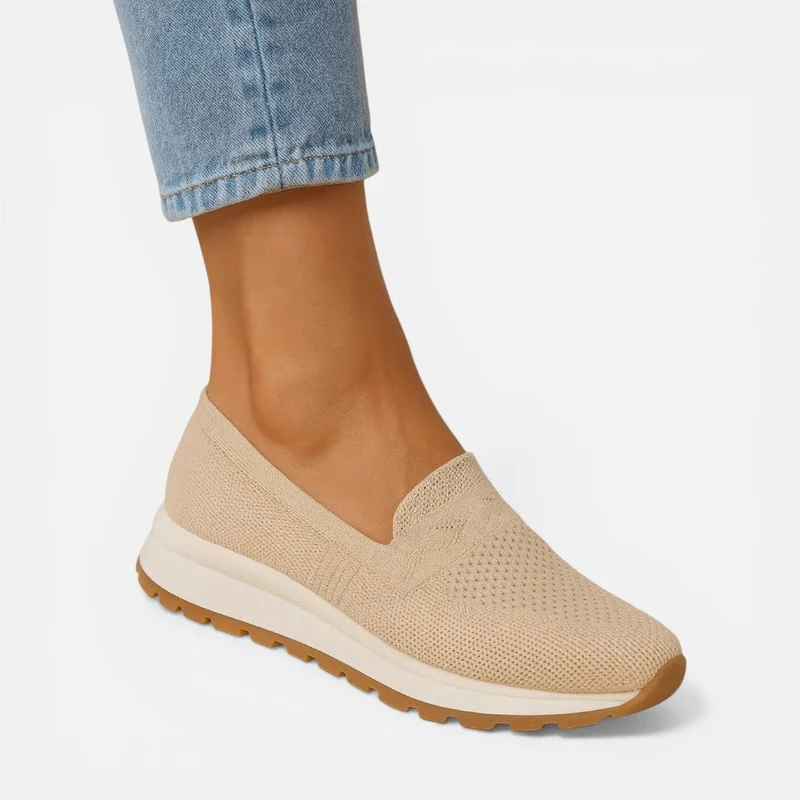 Silke | Damen Slip-On Sneaker Strick – Atmungsaktive Slip On Schuhe Sommer 2026