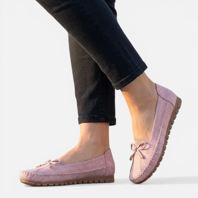 Renate | Damen Mokassins Schleife – Schleifen Mokassins Flexible Sohle Alltag 2026