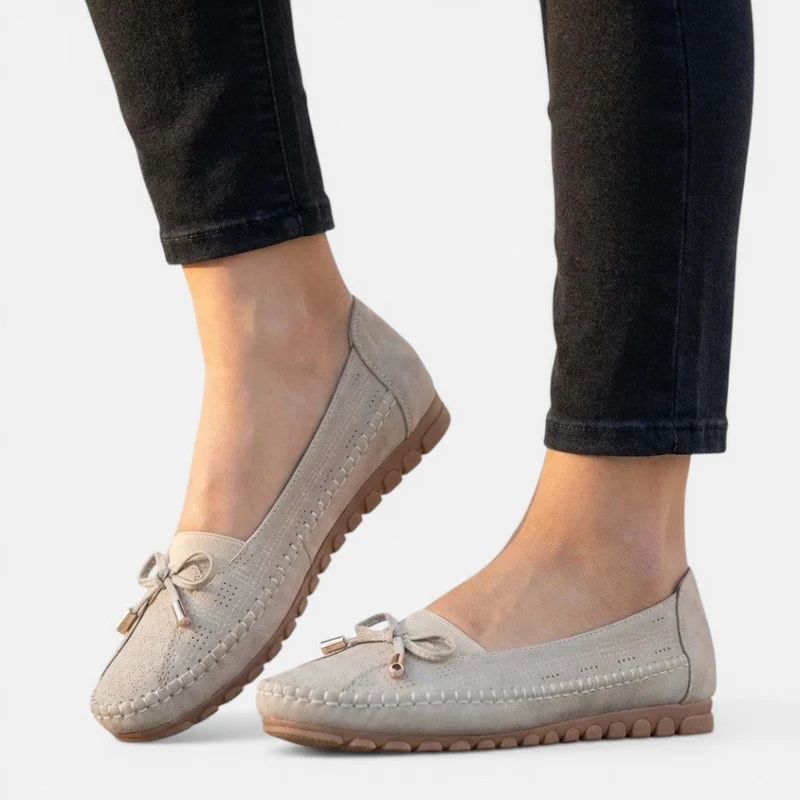 Renate | Damen Mokassins Schleife – Schleifen Mokassins Flexible Sohle Alltag 2026