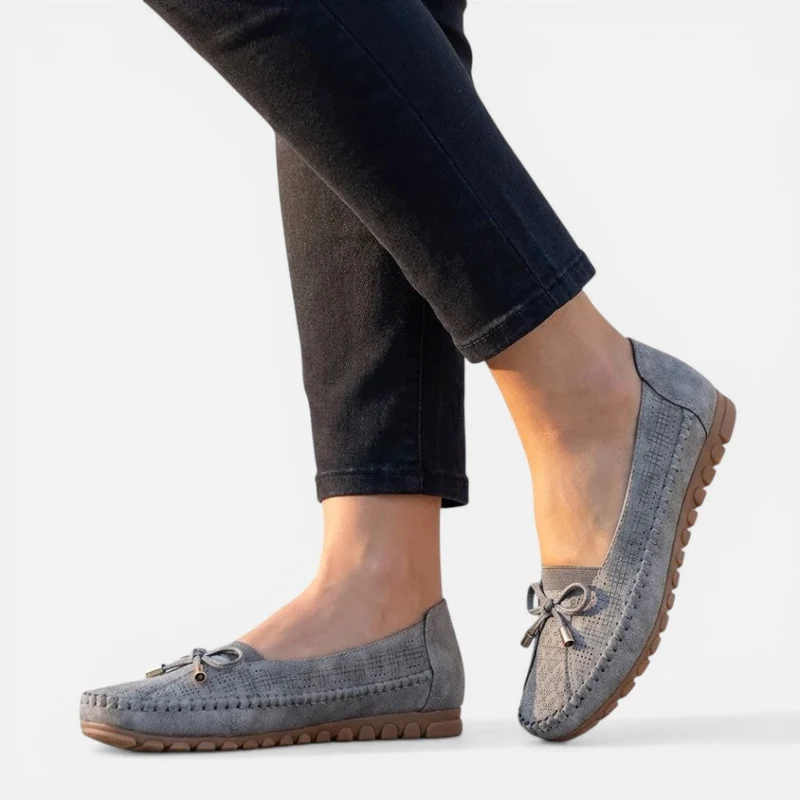 Renate | Damen Mokassins Schleife – Schleifen Mokassins Flexible Sohle Alltag 2026