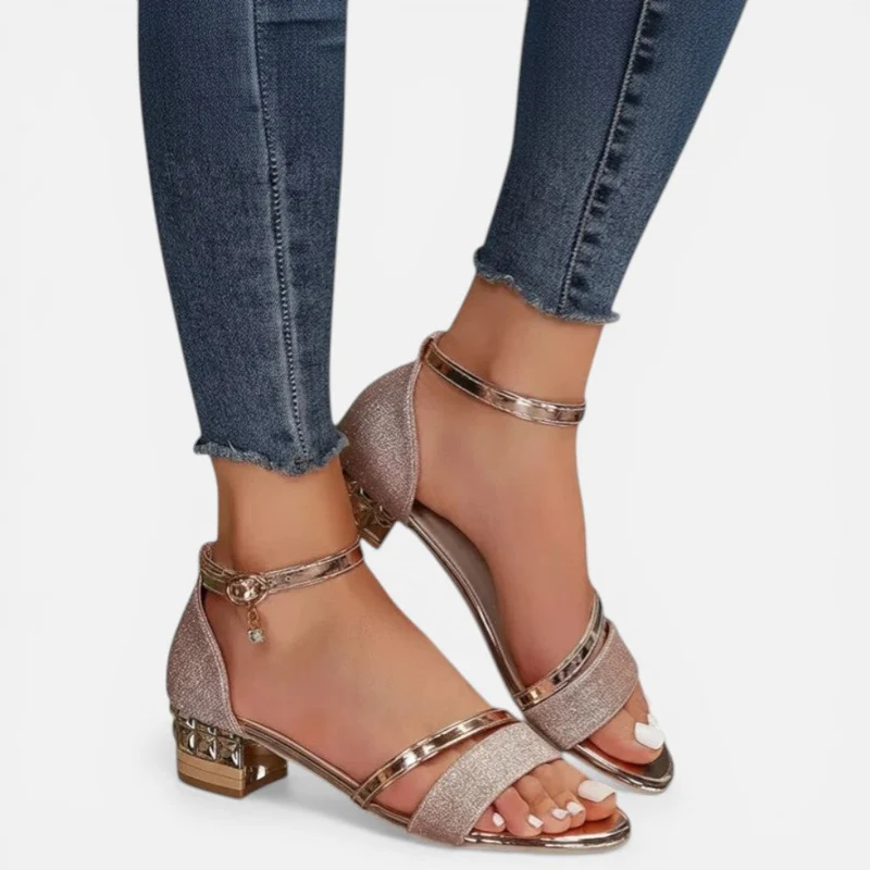 Kerstin | Damen Sandalen Blockabsatz Knöchelriemen – Blockabsatz Sandalen Sommer 2026