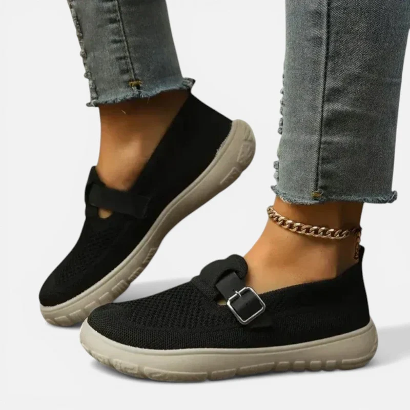 Waltraud | Damen Slipper Mesh Schnalle – Mesh Slipper Komfort Alltag Sommer 2026