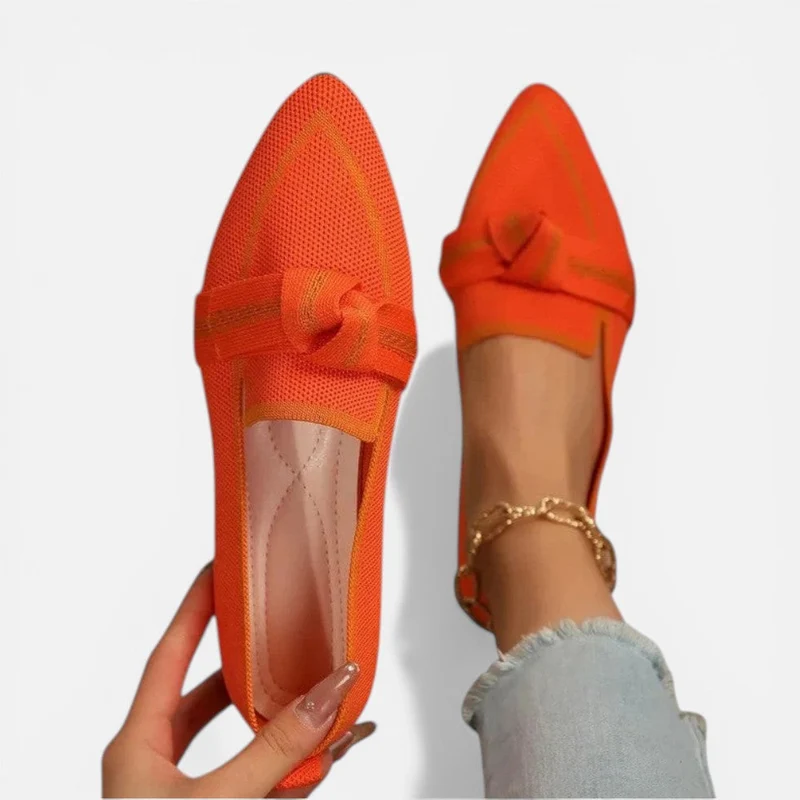 Brigitte | Damen Spitze Ballerinas Schleife – Schleifenballerinas Elegant Alltag 2026