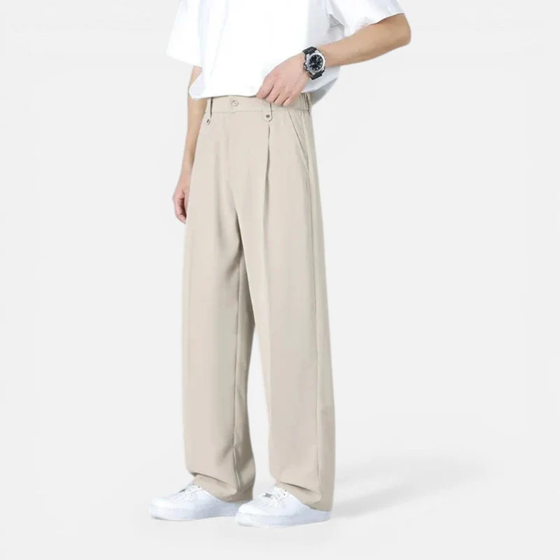 Michael | Herren Stoffhose Wide Leg Elastischer Bund – Weite Sommerhose Herren 2026