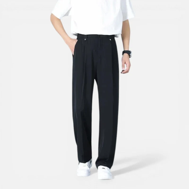 Michael | Herren Stoffhose Wide Leg Elastischer Bund – Weite Sommerhose Herren 2026