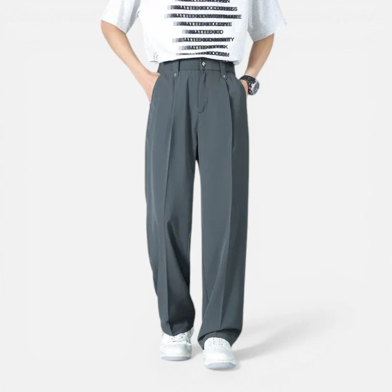 Michael | Herren Stoffhose Wide Leg Elastischer Bund – Weite Sommerhose Herren 2026