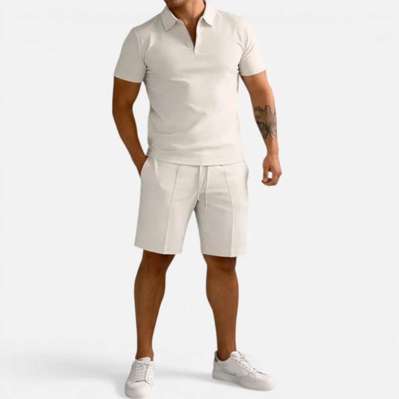 Klaus | Herren Polo Set Shorts – Zweiteiler Poloshirt Shorts Sommer 2026