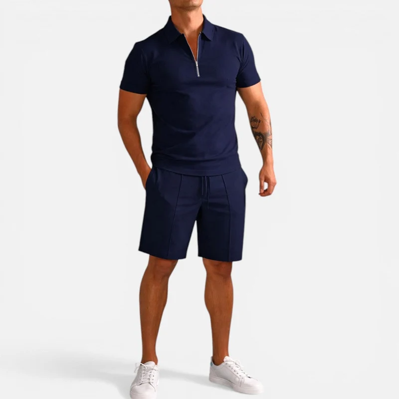 Klaus | Herren Polo Set Shorts – Zweiteiler Poloshirt Shorts Sommer 2026