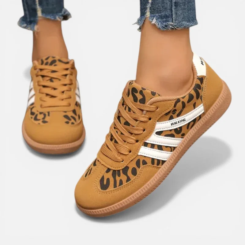 Ute | Damen Sneaker Leopardenmuster – Animal Print Sneakers Schnürung Sommer 2026