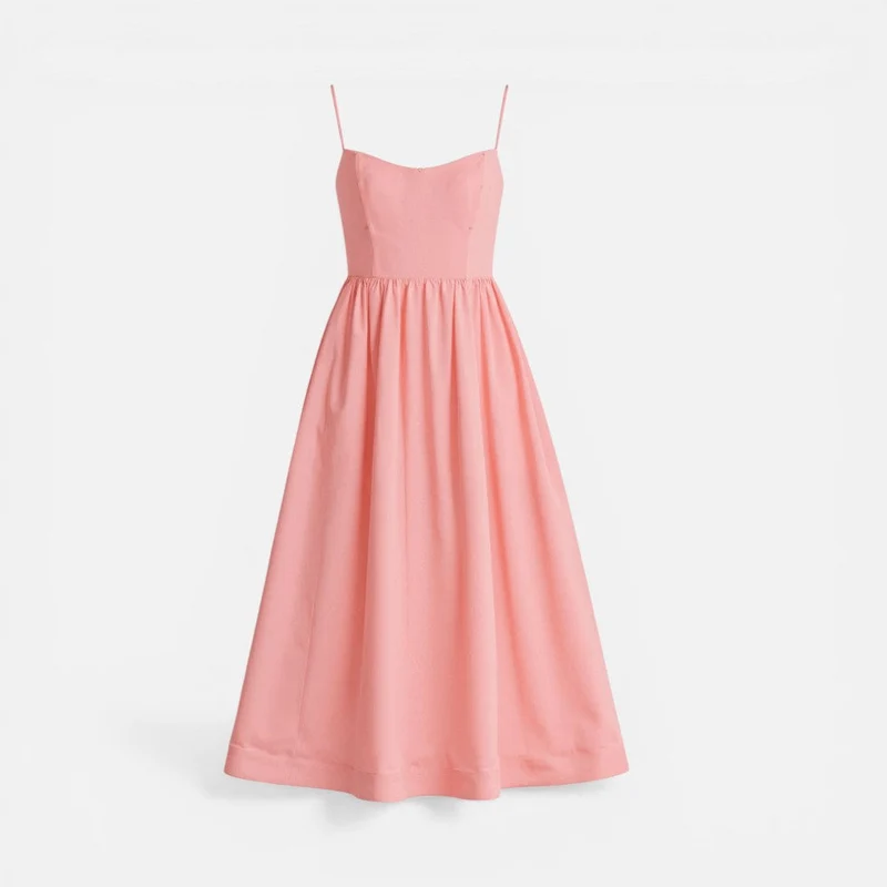 Nadine | Damen Midikleid Spaghettiträger – Trägerkleid Midi Leicht Sommer 2026