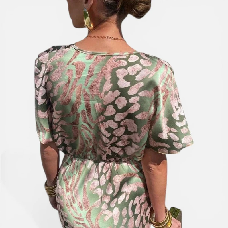 Petra | Damen Maxikleid Wickeldesign V-Ausschnitt – Wickel Maxikleid Sommer 2026