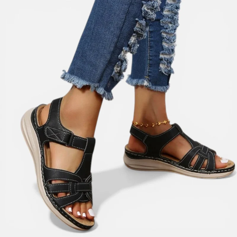 Tanja | Damen Sandalen Verstellbare Riemen Flach – Flache Riemensandalen Sommer 2026