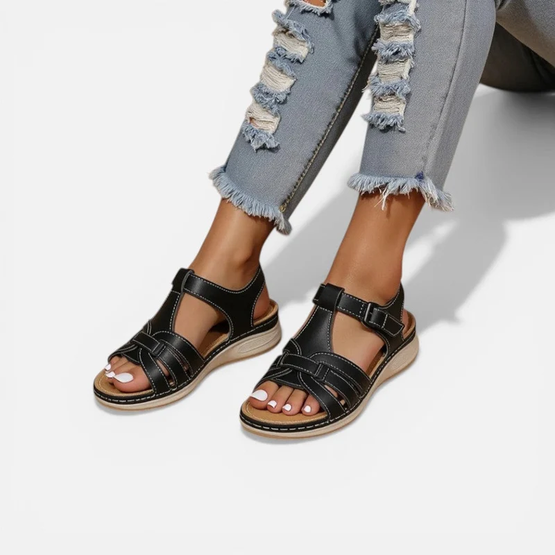 Tanja | Damen Sandalen Verstellbare Riemen Flach – Flache Riemensandalen Sommer 2026