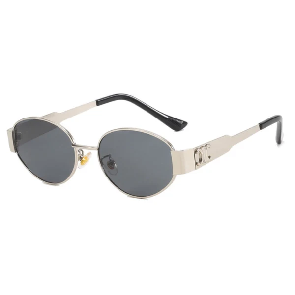 Maren | Damen Retro Sonnenbrille Oval – Metallrahmen Getönte Gläser Vintage Style 2026